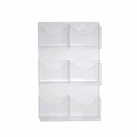 Global Approved 252098 6 Pocket Magazine/Letter Holder 18-7/8"W x 1-1/2"D x 33-5/8"H - Pkg Qty 2