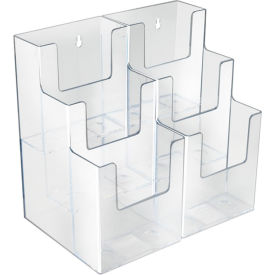 Global Approved 252815 Three-Tier Brochure Holder 9"W x 5-1/4"D x 9"H - Pkg Qty 2