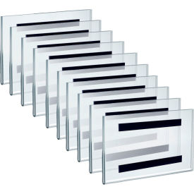 Global Approved 129928 Horizontal Sign Holder W/ Magnetic Strips 7"W x 3/16"D x 5"H 10 Pk
