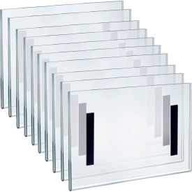 Global Approved 129922 Horizontal Sign Holder W/ Magnetic Strips 11"W x 3/16"D x 8-1/2"H 10Pk