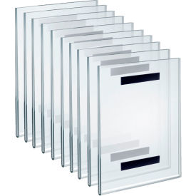 Global Approved 129921 Vertical Sign Holder w/ Magnetic Strips 8-1/2"W x 3/16"D x 11"H 10Pk