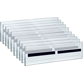 Global Approved 129920 Vertical Sign Holder/Nameplate W/Magnetic Strips 11"W x 3/16"D x 2-1/2"H 10Pk