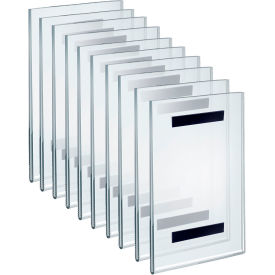 Global Approved 129919 Horizontal Sign Holder W/ Magnetic Strips 7"W x 3/16"D x 11"H 10Pk