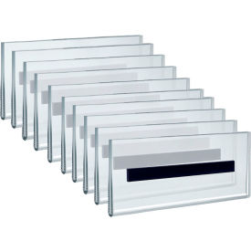 Global Approved 129915 Vertical Sign Holder/Nameplate Magnetic Tape 5-1/2"W x 3/16"D x 2-1/2"H 10Pk