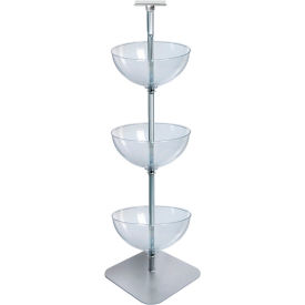 Global Approved 751603 Three-Tier Bowl Floor Display 16"W x 16"D x 60"H