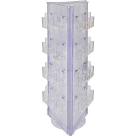 Global Approved 700640-CLR Three-Sided Brochure Holder 16"W x 16"D x 61"H
