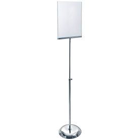Global Approved 300847 Sign Holder W/ Pedestal Stand 11"W x 15"D x 62"H