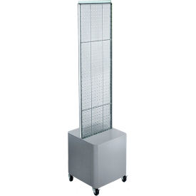 Global Approved 700729-CLR Two-Sided Pegboard Floor Display W/ Studio Base 14-1/2"W x 14"D x 58"H