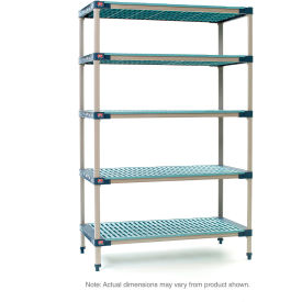 Metro® MetroMax 4 5 Shelf Polymer Shelving Unit Starter 42"W x 24"D x 74"H