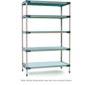 Metro® MetroMax 4 5 Shelf 1 Solid Polymer Shelving Unit Starter 48"W x 24"D x 74"H