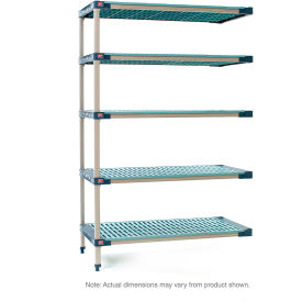 Metro® MetroMax 4 5 Shelf Polymer Shelving Unit Add On 42"W x 21"D x 74"H