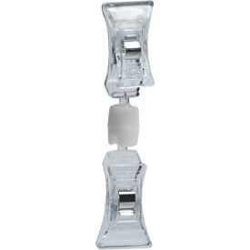 Global Approved 107607 Double Clip-On Sign Holder-Clear Pkg Qty 10