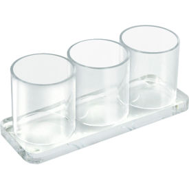 Global Approved 225573 Three Cup Acrylic Deluxe Holder