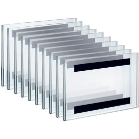 Global Approved 129914 6"W X 4"H Sign Holder W/ Magnetic Strips Pkg Qty 10