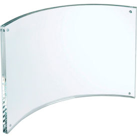 Global Approved 252932 Premium Clear Curved Sign Holder - 11" X 8.5" - Pkg Qty 2