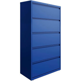 Hirsh Industries® HL1000 Series® 36"W 5 Drawer Lateral File Cabinet Classic Blue