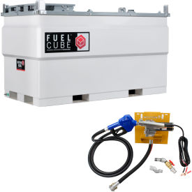 Western Global 500 Gallon FuelCube Diesel Fuel Tank 12V Pump Kit & Fuel Gauge