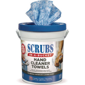 SCRUBS® Premoistened Hand Cleaner Towels 10-1/2 x 12-1/4 72 Per Bucket - ITW42272EA