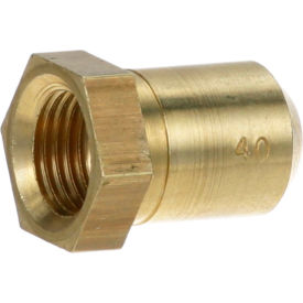 Allpoints M8-40 Allpoints 26-1100 Brass Hood Orifice; #40; 3/8"-27 Thread; 1/2" image.