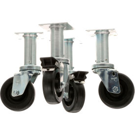 Allpoints B3901504 Allpoints 1751134 Casters, 4"Wheel, 9"Lift, 4 Pk image.