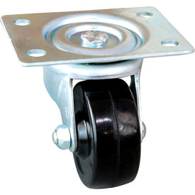 Allpoints 263336 Allpoints 26-3336 2 1/2" Swivel Plate Caster - 200 lb. Capacity image.