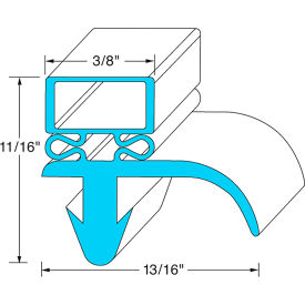 Allpoints 741303 Door Gasket 27"" X 28 3/4""