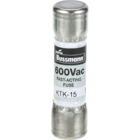 Allpoints 381432 Allpoints 38-1432 13/32" x 1 1/2" 15A Fast Acting KTK-15 Glass Fuse - 600V image.