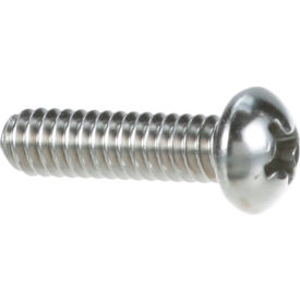 Allpoints 261050 Allpoints 26-1050 Stainless Steel Round Head 10-24 x 3/4" Phillips Machine Screw - 100/Pack image.