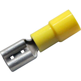 Allpoints 851061 Allpoints 85-1061 Yellow Female Quick Disconnect; 1/4"; Wire Gauge 10 - 100/Box image.