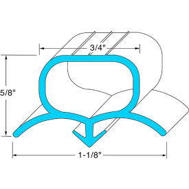 Allpoints 62806 Allpoints 741172 Gasket, Hopper10" X 18 1/2" image.