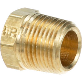 Allpoints 26-1990 Brass Hex Head Plug; 3/8"" MPT