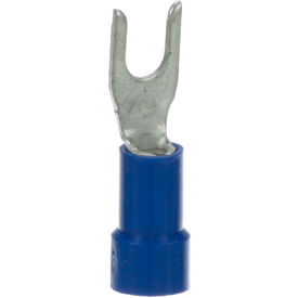 Allpoints 851025 Allpoints 85-1025 Blue Spade Terminal; Stud #6; 14 - 100/Box image.