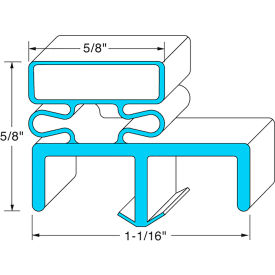 Allpoints 3724 Allpoints 741275 Door Gasket38 1/2" X 79" For Norlake Refrigeration image.