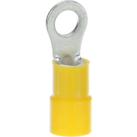 Allpoints 851022 Allpoints 85-1022 Yellow Ring Terminal; Stud #10; 10 - 100/Box image.