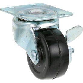 Allpoints 262380 Allpoints 26-2380 2" Swivel Plate Caster with Brake - 100 lb. Capacity image.