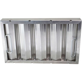 Allpoints 263916 Allpoints 26-3916 10"(H) x 16"(W) x 2"(T) Aluminum Hood Filter - Ridged Baffles image.