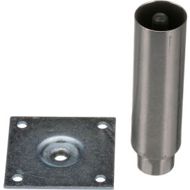 Allpoints B7473009 Allpoints 26-2441 6" Stainless Steel Plate Mount Adjustable Equipment Leg - 3 1/2" Plate image.