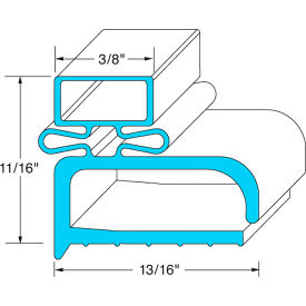 Allpoints 1702147 Allpoints 74-1010 Rubber Magnetic Door Gasket - 21 3/4" x 27 1/4" image.