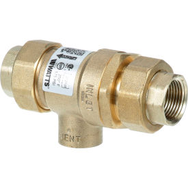 Allpoints 561150 Allpoints 56-1150 Model 9D Dual Check Backflow Preventer w/Atmospheric Vent 3/4" FPT Union Fitting image.