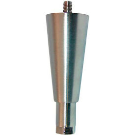 Allpoints 1064-0221-1623 Allpoints 26-3286 Nickel Die Cast Zamak 6" Adjustable Equipment Leg; Hex Foot; 5/8"-11 Stud Mount image.