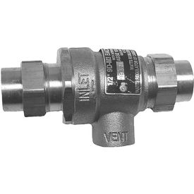 Allpoints 561149 Allpoints 56-1149 Model 9D Dual Check Backflow Preventer w/Atmospheric Vent 1/2" FPT Union Fitting image.