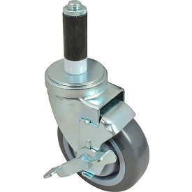 Allpoints 1201045 Allpoints 1201045 Caster, Stem, 4", W/Brk, Gry image.