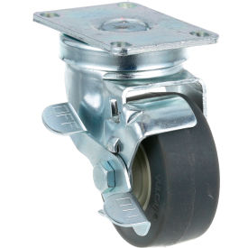 Allpoints 262373 Allpoints 26-2373 3" Swivel Plate Caster with Brake - 200 lb. Capacity image.