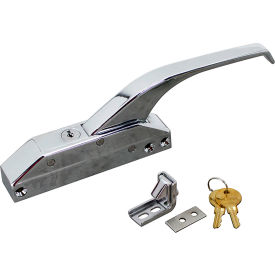 Allpoints 2HAL-0077-001 Allpoints 22-1098 10 1/4" Door Latch with Lock and Strike - Offset Handle image.