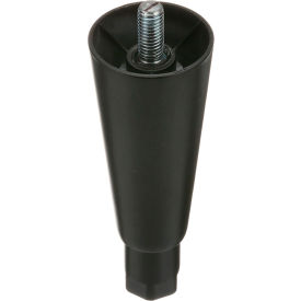 Allpoints 262436 Allpoints 26-2436 6" Black Epoxy Coated Adjustable Equipment Leg - 1/2"-13 Stud, 2000 lb. Capacity image.