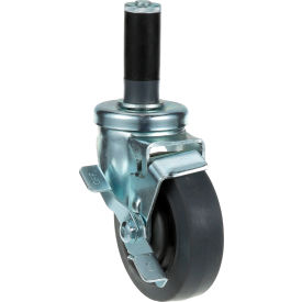 Allpoints 263378 Allpoints 26-3378 4" Swivel Stem Caster with Brake for 1" O.D. Tubing - 240 lb. Capacity image.