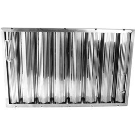 Allpoints 263895 Allpoints 26-3895 16"(H) x 25"(W) x 2"(T); Stainless Steel Hood Filter - Ridged Baffles image.