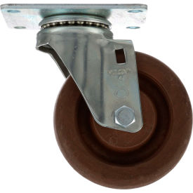 Allpoints 262926 Allpoints 26-2926 4" High Temperature Swivel Plate Caster - 375 lb. Capacity image.