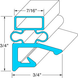 Allpoints 00-280984-00010 Allpoints 741104 Gasket, Door image.