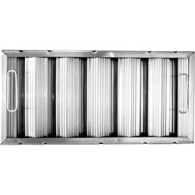 Allpoints 263889 Allpoints 26-3889 10"(H) x 20"(W) x 2"(T) Stainless Steel Hood Filter - Ridged Baffles image.